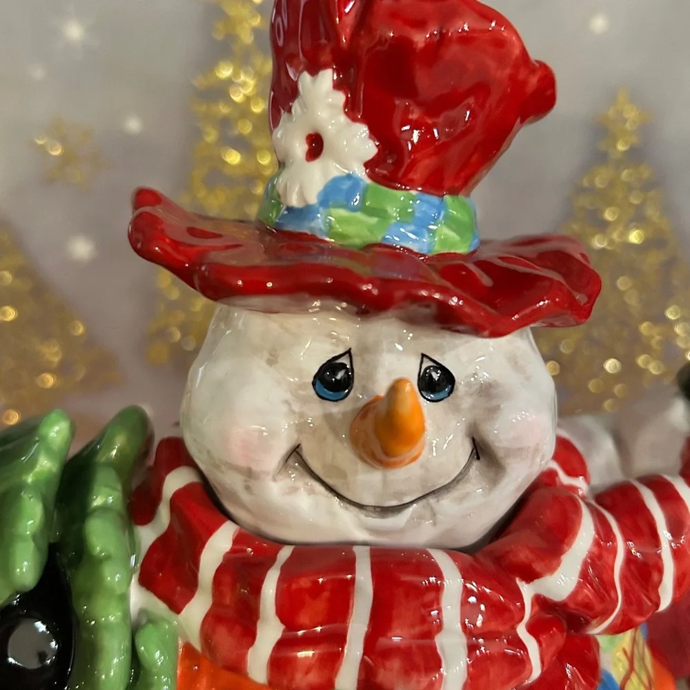 *** PATCHES Snowman Teapot Food safe by Home Interiors (38 oz) - Picture 5 of 8